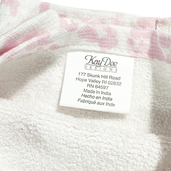 NEW Kay Dee Designs FURRY PETS PINK & WHITE CHRISTMAS Kitchen Towel Set/2 - Picture 6 of 7